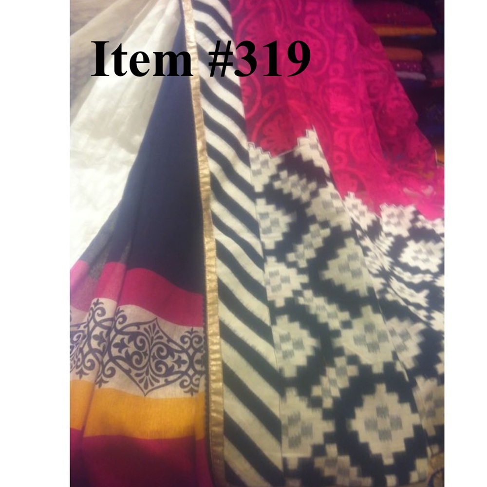 Mixed Media Sari with Unstitched Blouse